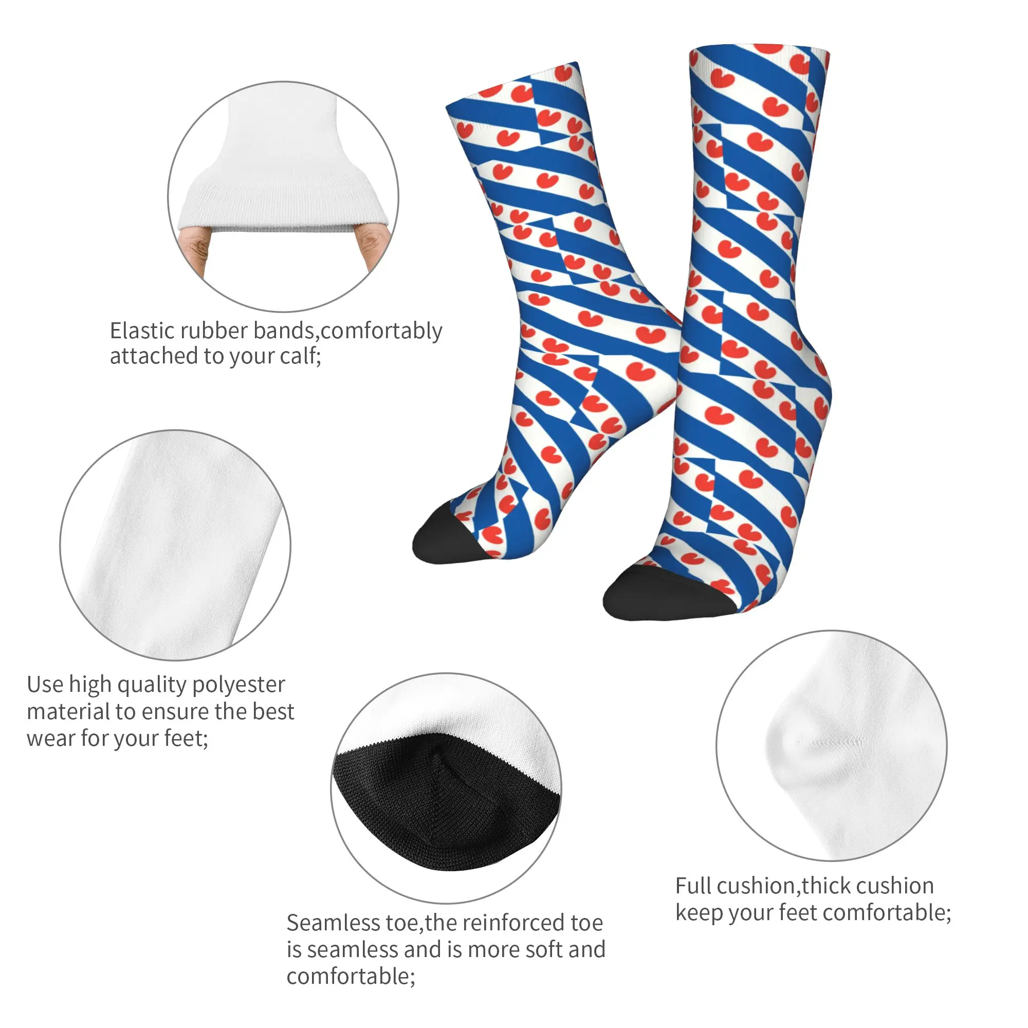 Custom Friesland Flag Men's Cr - Dress Sock Men 评论和价格